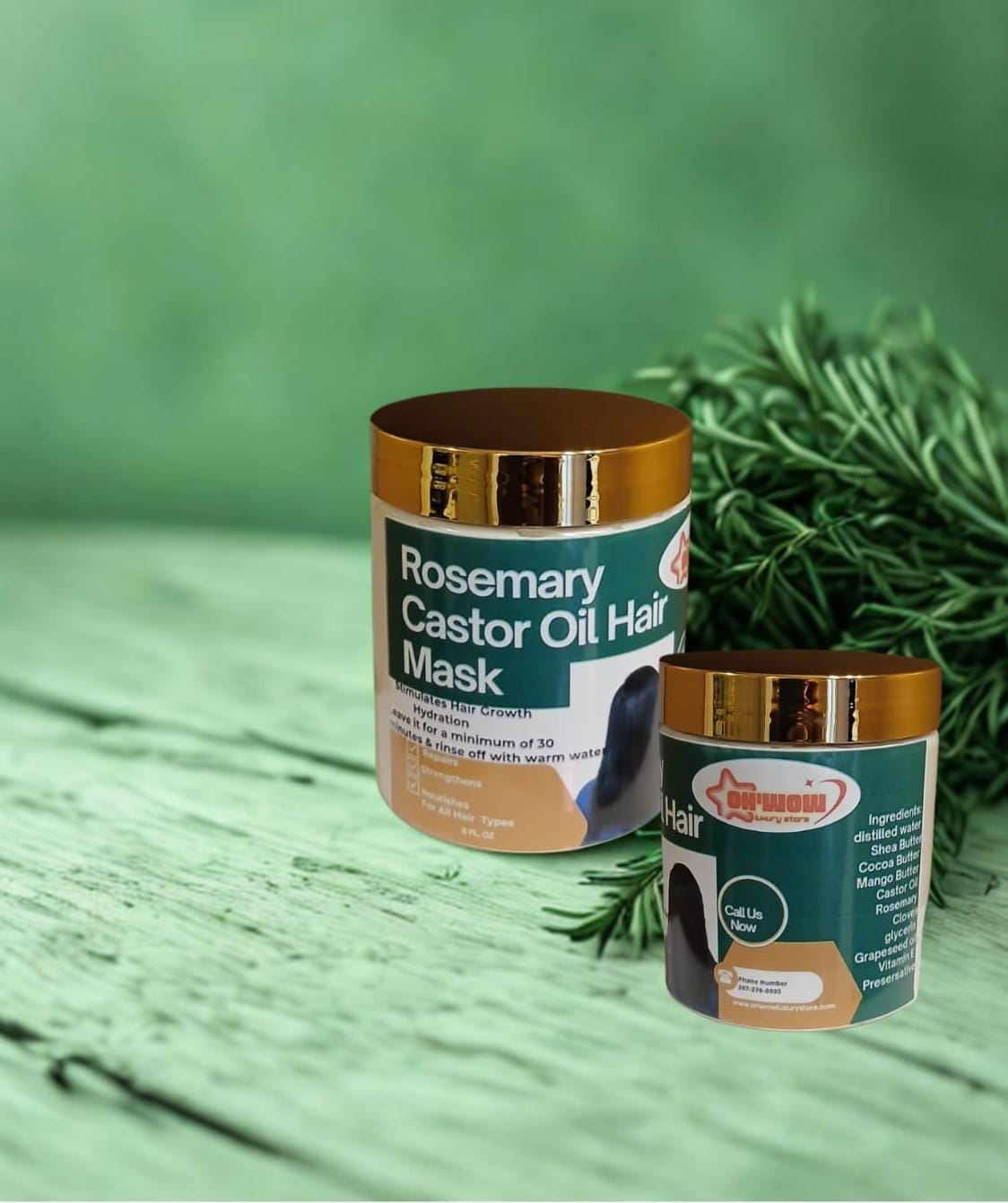 Rosemary Castor Oil Hair Mask / 8 oz